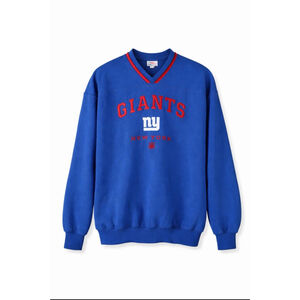 New York Giants NFL Crewneck Sweatshirt Blue Embroidered Logo